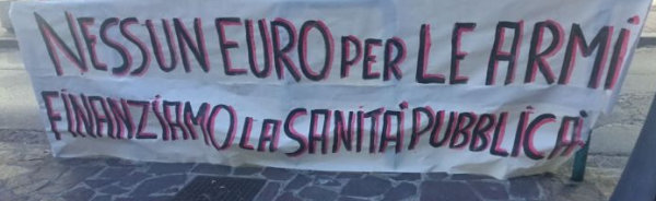 Streikmobi vom 21.4.in Salerno: Keinen Euro für Bewaffnung, Gelder für's Gesundheitswesen!